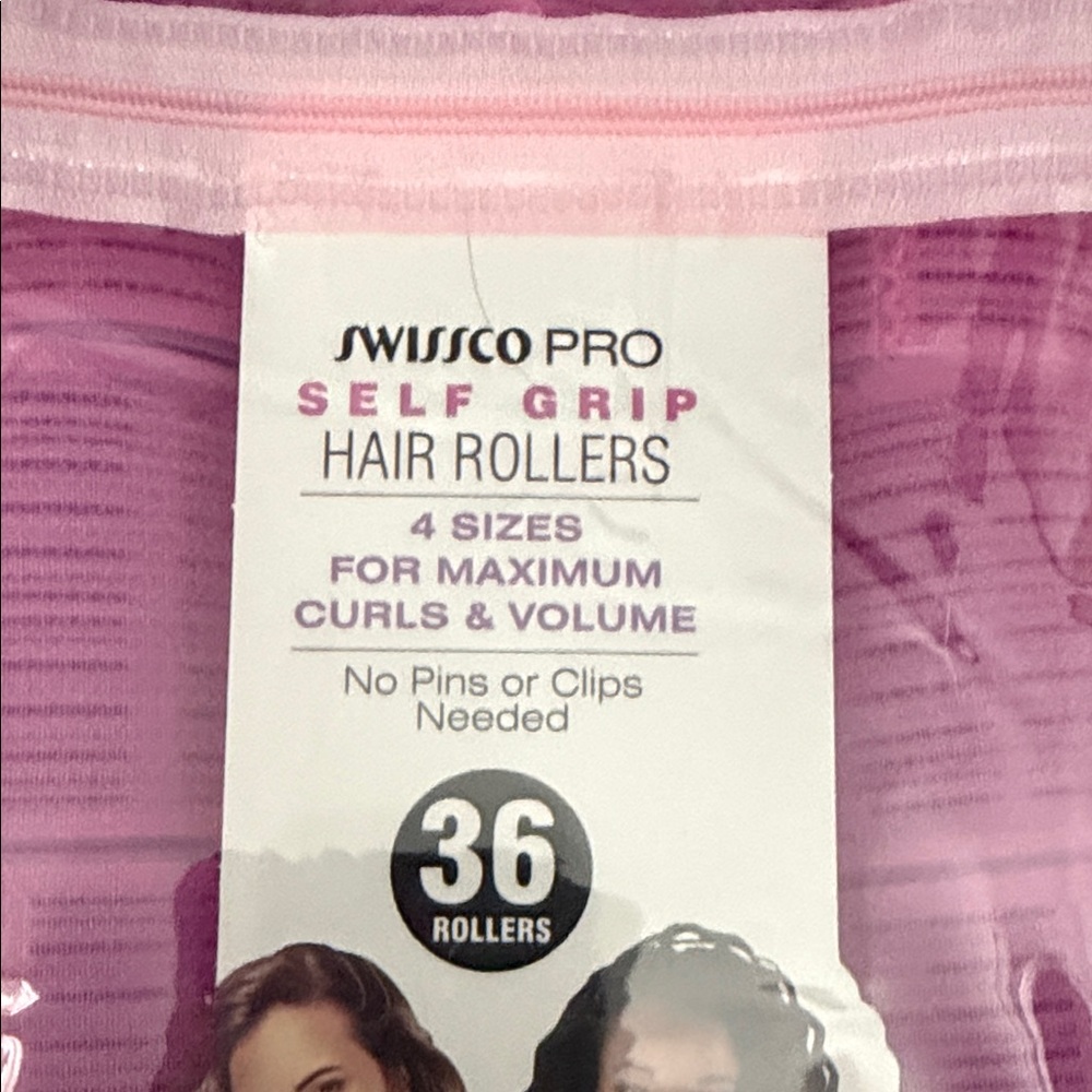Pink Self Grip Hair Rollers - Picture 2 of 5
